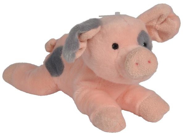 Nicotoy Peluche Cochon Couché - 29 cm