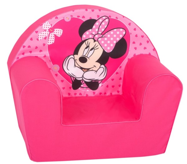 Disney Fauteuil Minnie Coeurs Rose