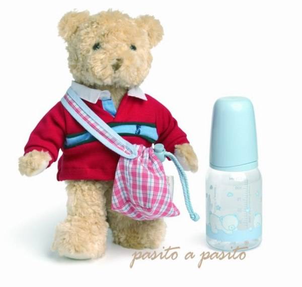 Pasito A Pasito Peluche Ours Tommy Range Biberon