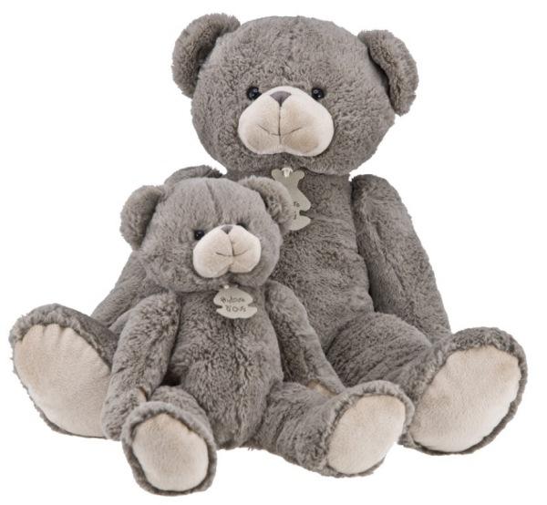 Histoire d Ours Peluche Calin Ours Taupe - 80 cm