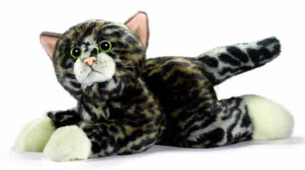 Anima Peluche Chat Tigré Couché 30 cm