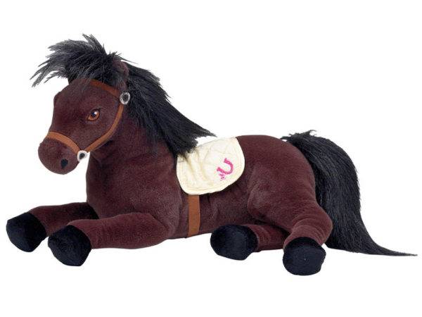 Jemini Peluche Cheval Belle Couché Grand Galop Poche Pyjama
