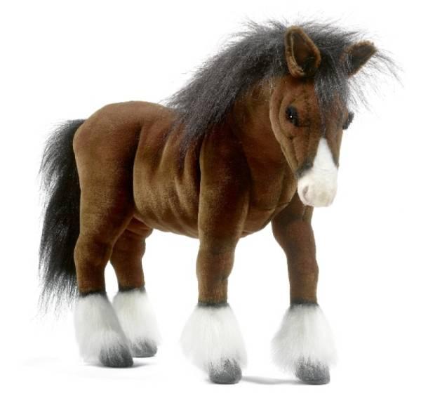 Anima Peluche Cheval de Trait Clydesdale - 50 cm