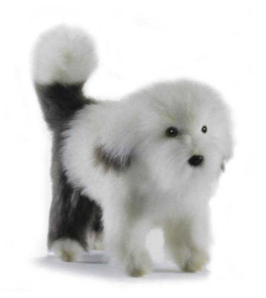 Anima Peluche Chien Bobtail - 26 cm