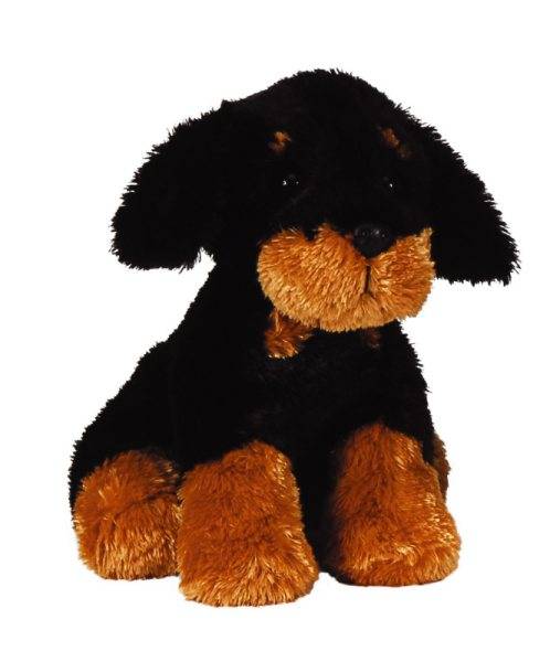 Nounours Peluche Chien Doberman Assis