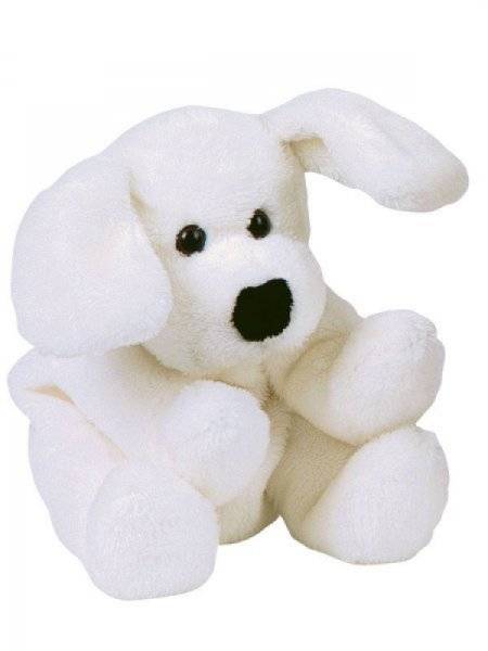 Histoire d Ours Peluche Chien Pilou Blanc