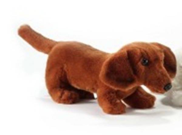 Anima Peluche Chien Teckel Marron - 30 cm