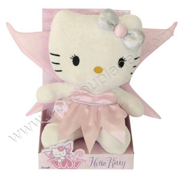 Peluche hello kitty princesse neige de 27 cm - Conforama