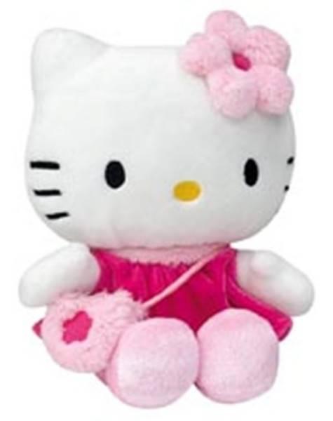 Jemini Peluche Hello Kitty Robe Rose - 15 cm