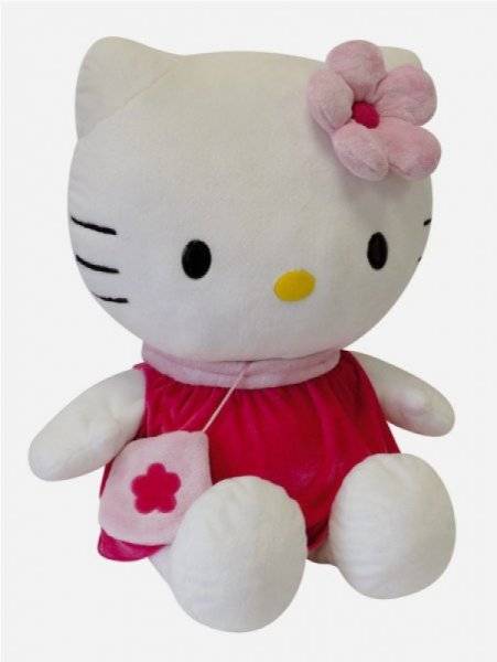 Jemini Peluche Hello Kitty Robe Rose - 70 cm