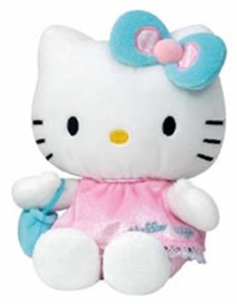 Jemini Peluche Hello Kitty Robe Rose Clair - 15 cm