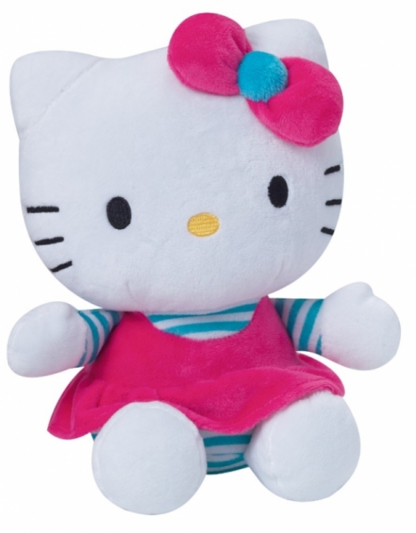 Jemini Peluche Hello Kitty Rose et Bleu - 25 cm