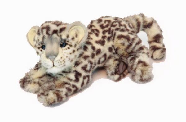 Anima Peluche Léopard des Neiges Couché - 26 cm