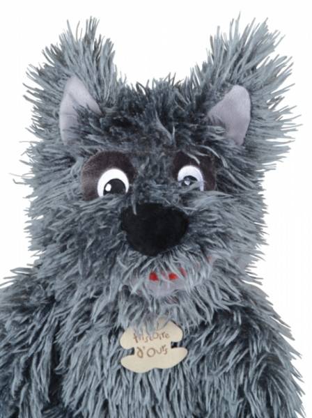 Histoire d Ours Peluche Loup Gris Piloo Piloo - 70 cm