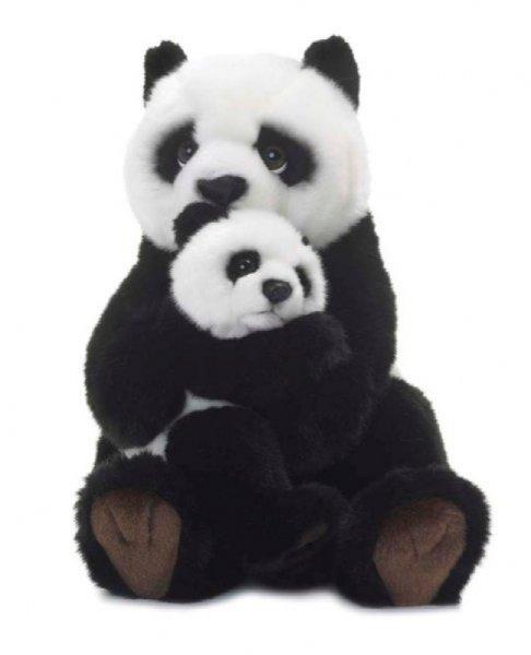 WWF Peluche Maman Panda Avec Bébé - 28 cm