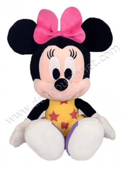 Disney Peluche Minnie Robe Jaune à Etoiles- 25 cm