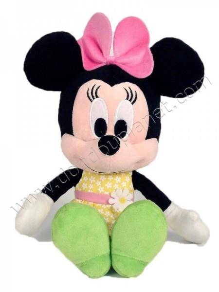 Disney Peluche Minnie Robe Jaune à Fleurs - 25 cm