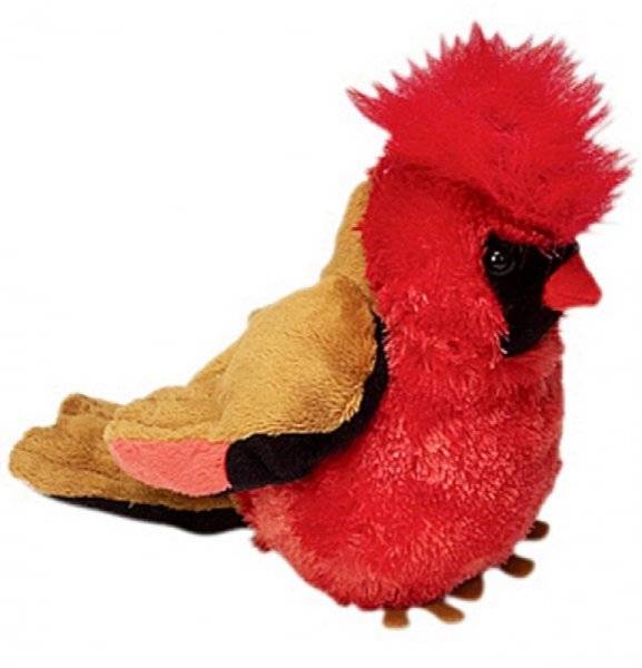 National Geographic Peluche Oiseau Cardinal Rouge Chanteur - 15 cm