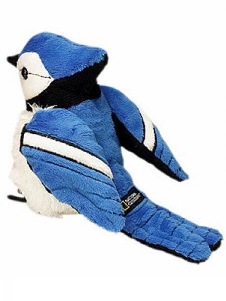 National Geographic Peluche Oiseau Geai Bleu Chanteur - 15 cm