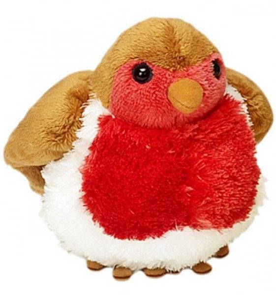 National Geographic Peluche Oiseau Rouge Gorge Chanteur - 15 cm