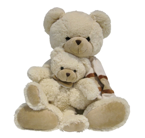 Nicotoy Peluche Ours avec Bébé Beige - 53 cm Nicotoy Peluche Ours avec Bébé Beige - 53 cm