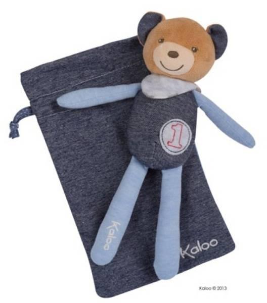 Kaloo Peluche Ours Champion Blue Denim - 20 cm