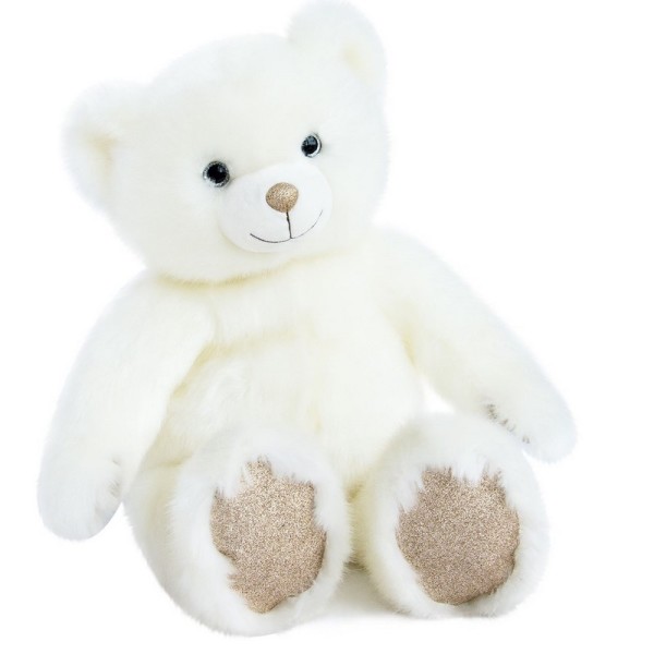 Doudou et Compagnie Peluche Ours Collection Blanc 40 cm