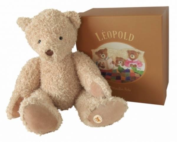 Moulin Roty Peluche Ours Léopold Vite un Câlin - 42 cm