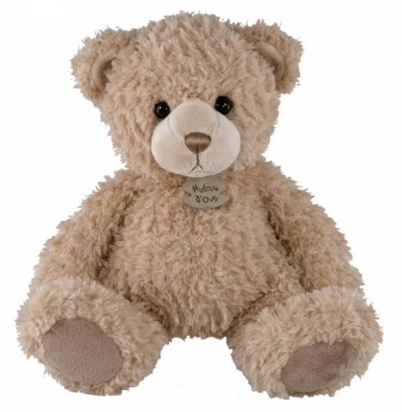 Peluche Ours Plat Miel - Flatout - 100% Laine Mérinos - 30x25cm