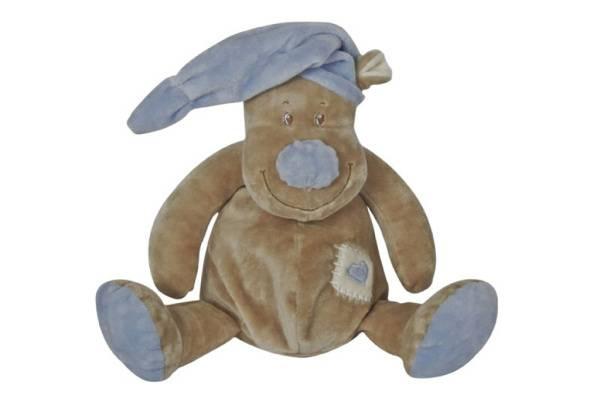 Doukidou Peluche Ours Tom Bleu