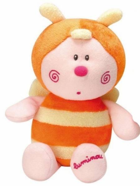 Jemini Peluche Pantin Abeille Papillou Luminou Orange