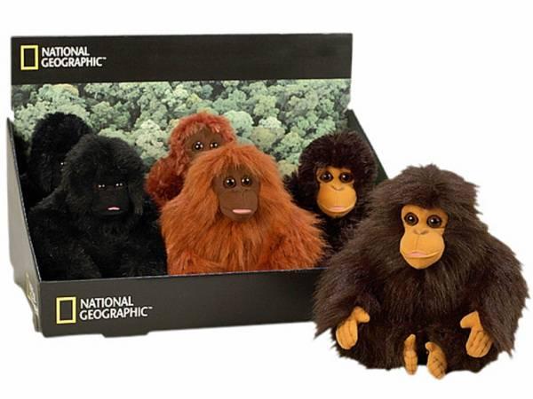 National Geographic Peluche Singe Gorille Noir - 18 cm