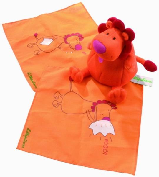 Lilliputiens Peluchette Lion Igor se Mouche