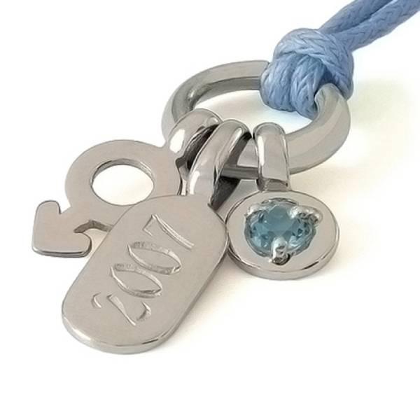 Mikado Pendentif Pogo Pierre Précieuse Argent Garçon