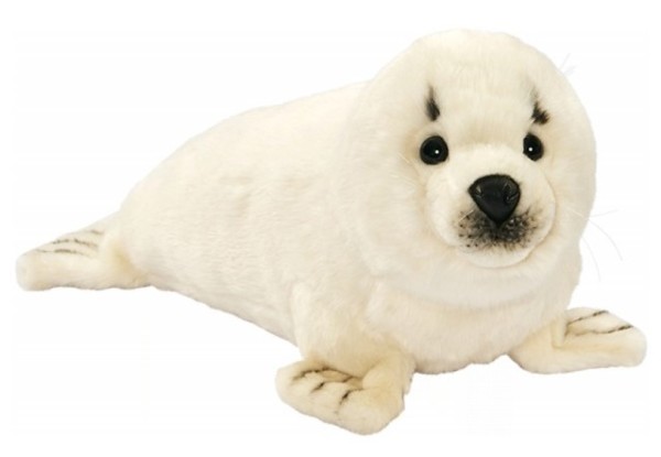Hansa Peluche phoque ecru 50 cm Doudouplanet, Livraison Gratuite