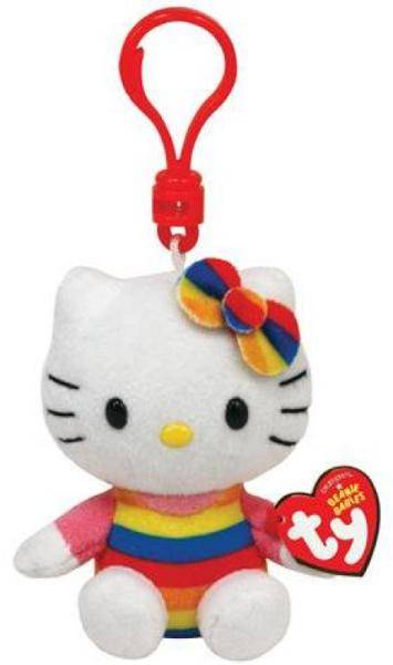 Ty Porte Clés Hello Kitty Arc-En-Ciel