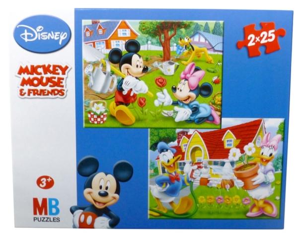 MB Puzzle 2x25 Pièces Mickey et ses Amis