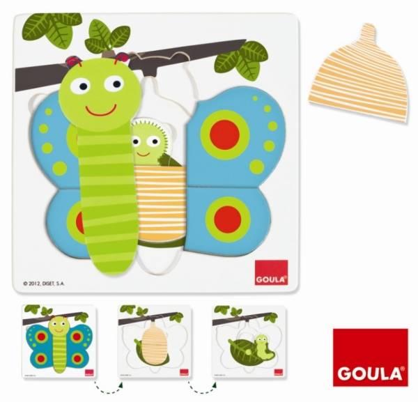 Goula Puzzle 3 Niveaux Papillon