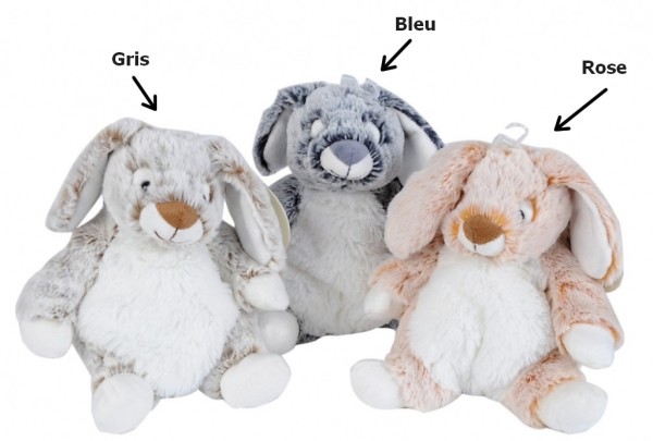 Nicotoy Peluche Lapin Gris - 20 cm