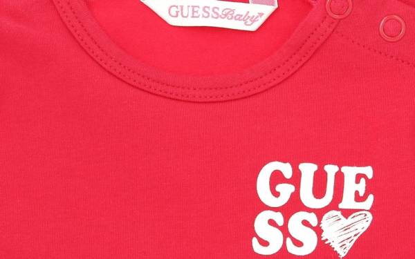 Guess Enfant Tee-Shirt Manches Longues Rose Framboise Fille 36 mois