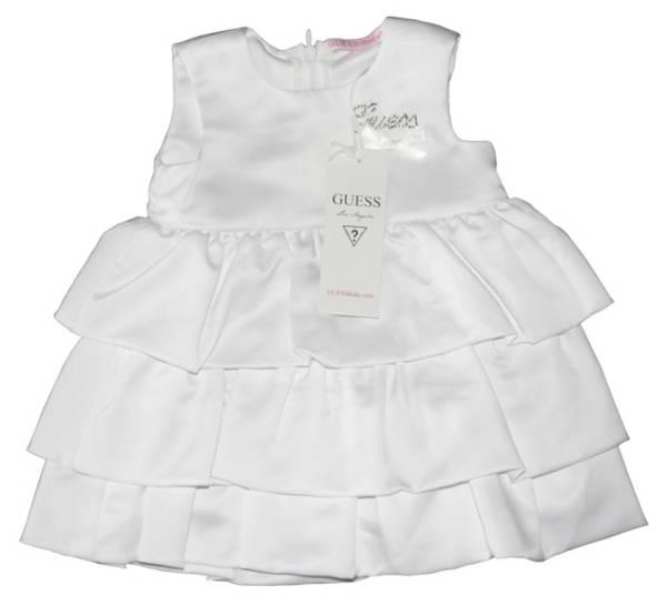 Guess Enfant Robe Blanche à Volants 3/6 mois