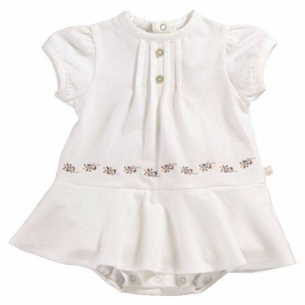 Noukies Robe Blanche Plume 12 mois
