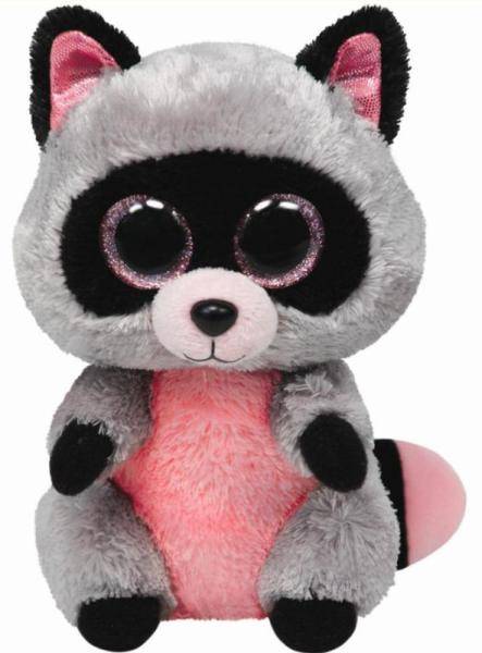 Ty Peluchette Raton Laveur Rocco Beanie Boo's - 15 cm