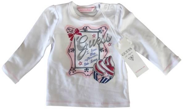 Guess Enfant Tee-Shirt Blanc Fille 18 mois