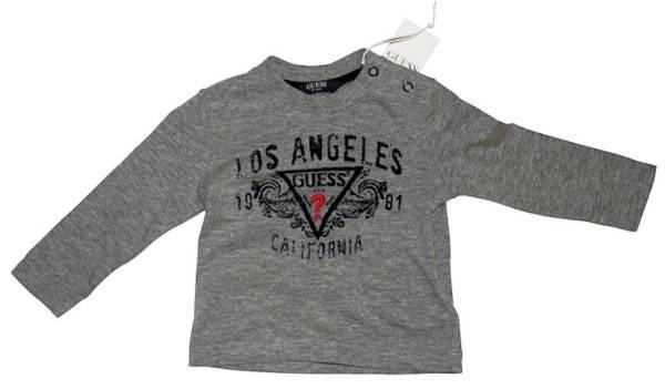 Guess Enfant Tee-Shirt Manches Longues Gris 3/6 mois