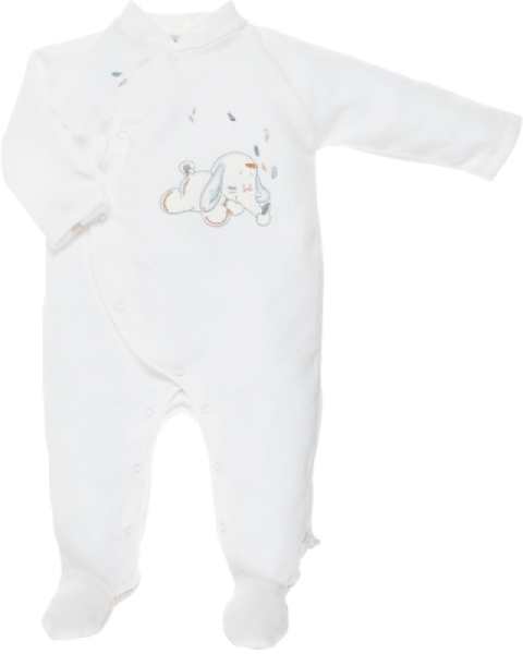Noukies Pyjama Blanc Bao et Wapi - 3 mois