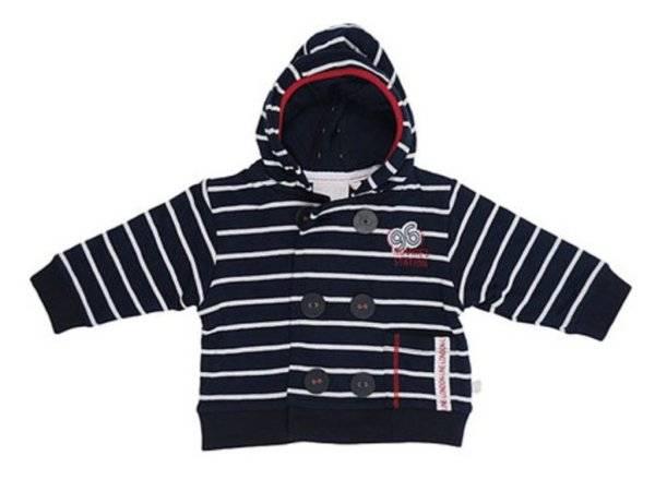Noukies Veste à Capuche Rayé London 12 mois