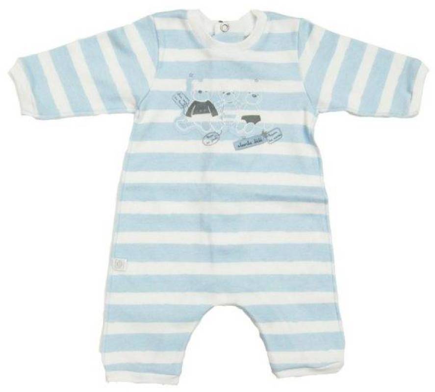 Combilong Rayé Blanc et Bleu 6 mois Absorba Combilong Rayé Blanc et Bleu 6 mois de chez Absorba, collection Ensemble Garçon 0-2 ans