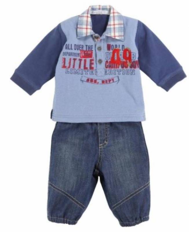Absorba Ensemble Polo et Jeans Bleu 12 Mois Absorba Ensemble Polo et Jeans Bleu 12 Mois