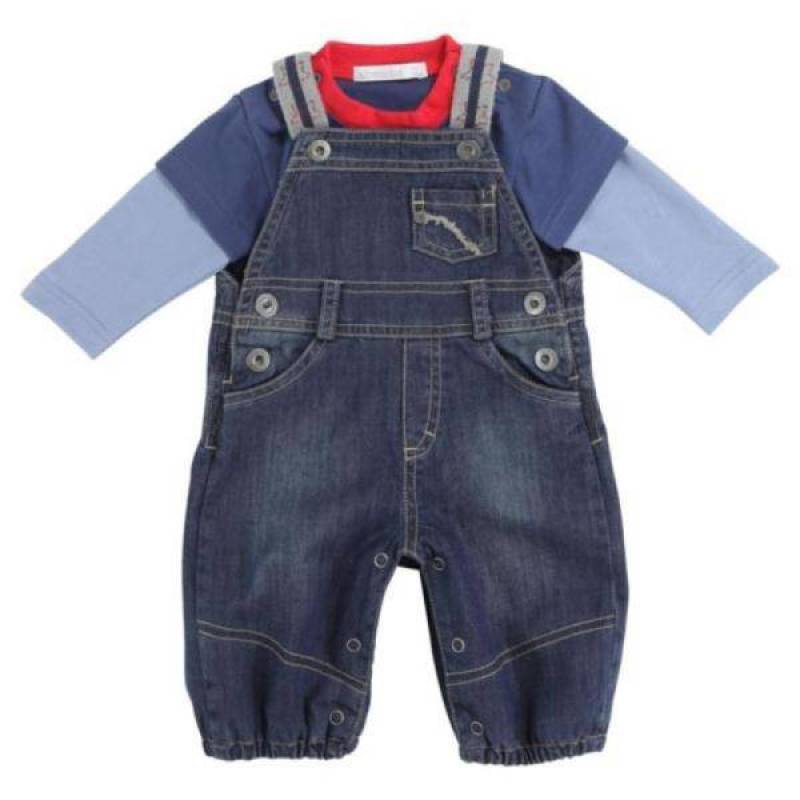 Absorba Ensemble Salopette et Tee-Shirt Indigo Trip 12 mois Absorba Ensemble Salopette et Tee-Shirt Indigo Trip 12 mois